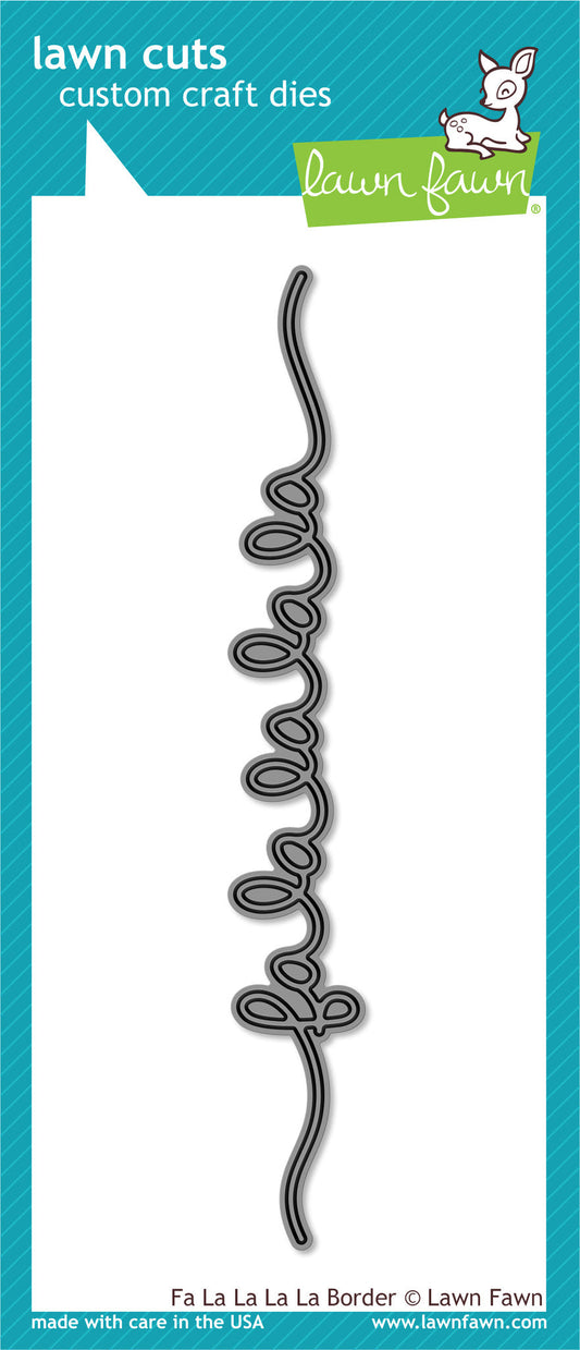 Lawn Fawn fa la la la la border Stand Alone Stanzen