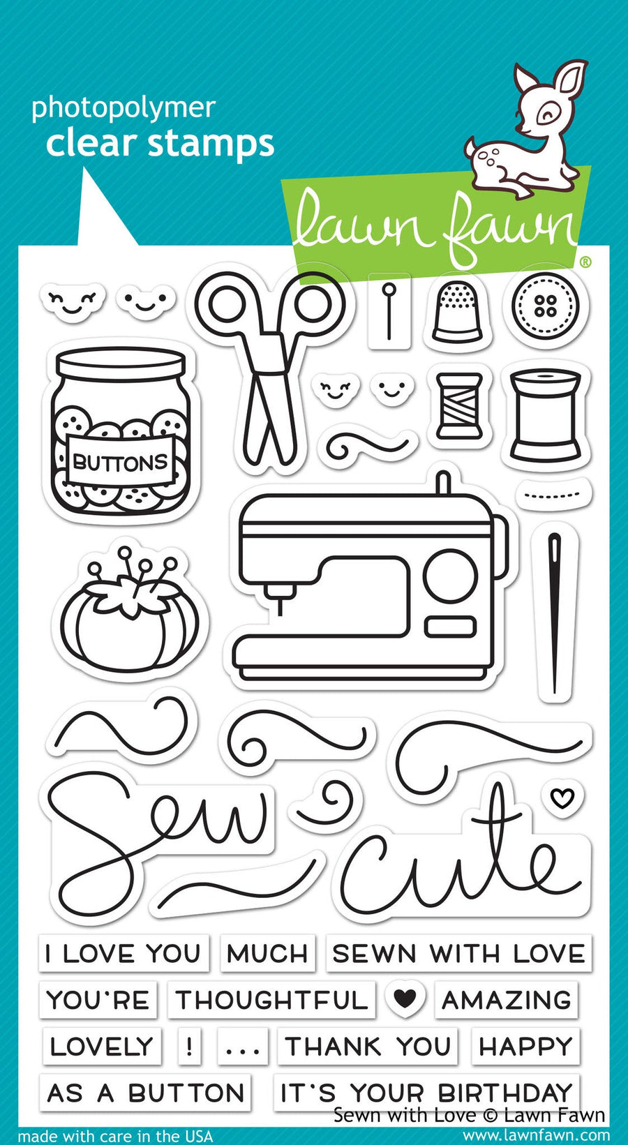 Lawn Fawn sewn with love