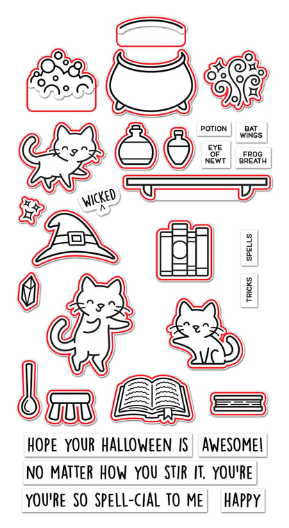 Lawn Fawn purrfectly wicked lawn cuts Outline Stanzen