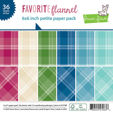 Lawn Fawn - Favorite Flannel - Petite Paper Pack