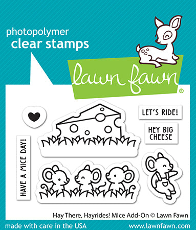 Lawn Fawn - Hay There, Hayrides! Mice Add-On - clear stamp set 2x3
