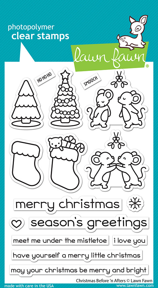 Lawn Fawn - Christmas Before 'N Afters - clear stamp set 4x6