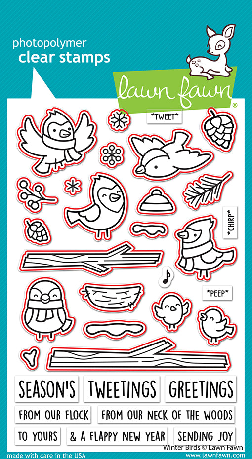 Lawn Fawn - Winter Birds Lawn Cuts - Stanzschablonen