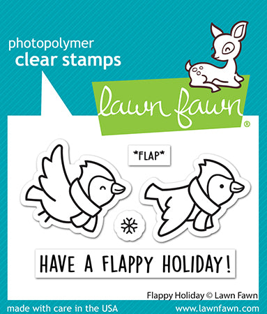 Lawn Fawn - Flappy Holiday - clear stamp set 2x3