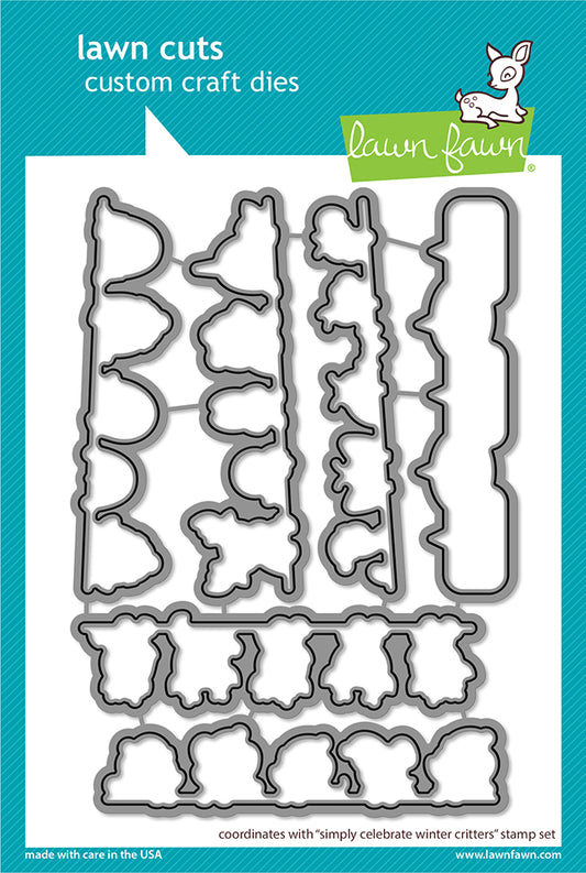 Lawn Fawn - Simply Celebrate Winter Critters Lawn Cuts - Stanzschablonen