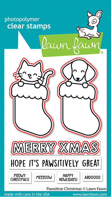 Lawn Fawn - Pawsitive Christmas Lawn Cuts - Stanzschablonen