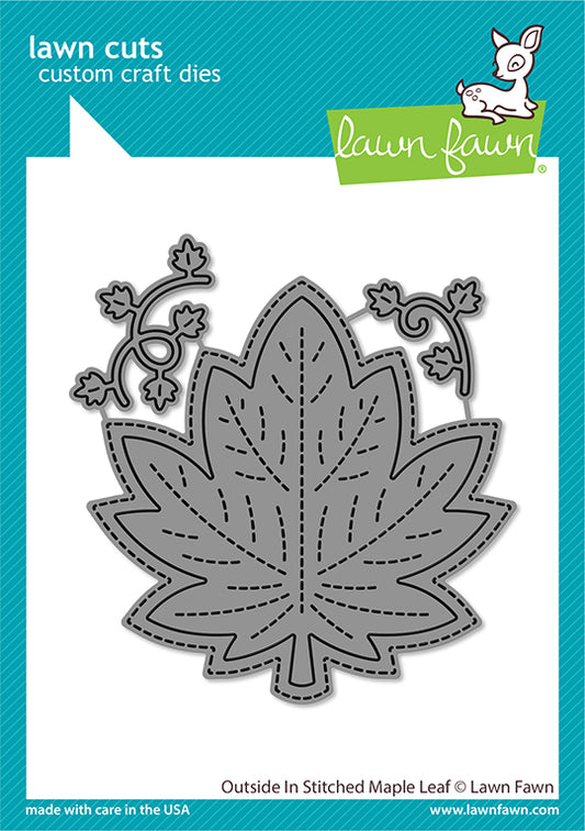 Lawn Fawn - Outside In Stitched Maple Leaf - Stand alone Stanzschablonen