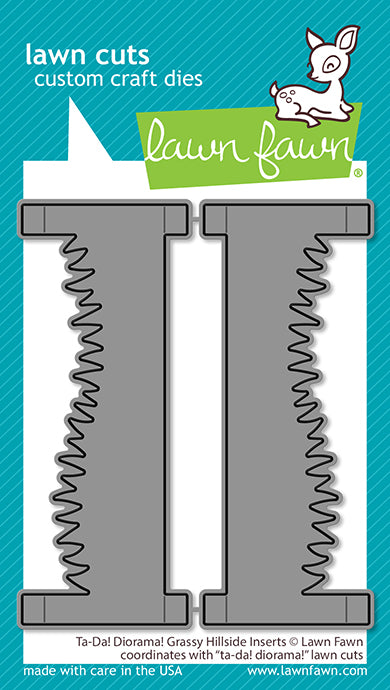 Lawn Fawn - Ta-da! diorama! Grassy hillside inserts - Stand Alone Stanzen