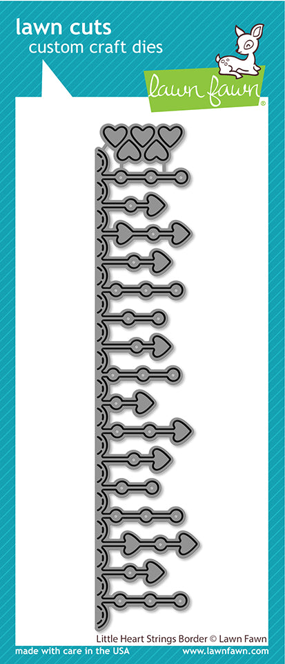 Lawn Fawn - Little heart strings border  - Stand Alone Stanzen