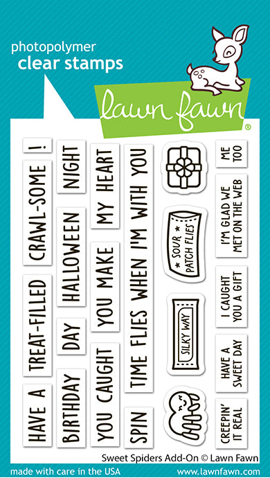 Lawn Fawn Sweet Spiders Add-On Stempel Set 3x4