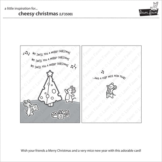 Lawn Fawn - Cheesy Christmas - 4x6 Stempel