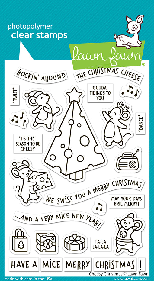 Lawn Fawn - Cheesy Christmas - 4x6 Stempel