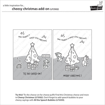 Lawn Fawn - Cheesy Christmas Add-On - 2x3 Stempel