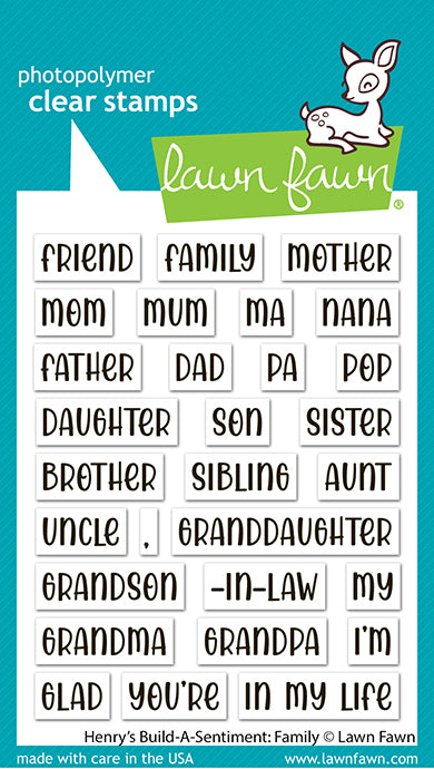 Henry's Build-A-Sentiment: Family Stempel 3x4