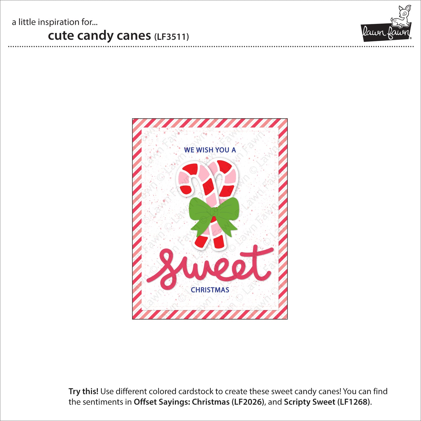 Lawn Fawn Cute Candy Canes Stand Alone Stanzen