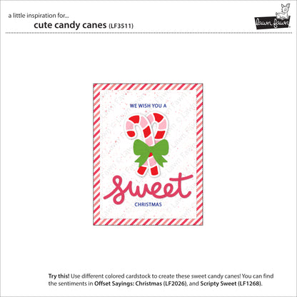 Lawn Fawn Cute Candy Canes Stand Alone Stanzen