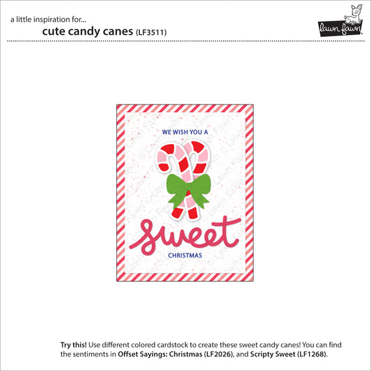 Lawn Fawn Cute Candy Canes Stand Alone Stanzen