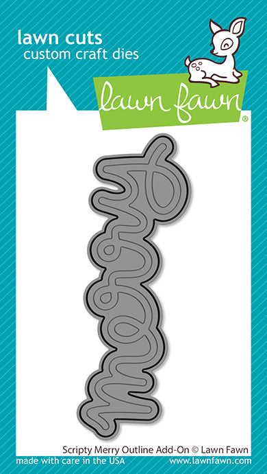 Lawn Fawn Scripty Merry Outline Add-On Stand Alone Stanzen