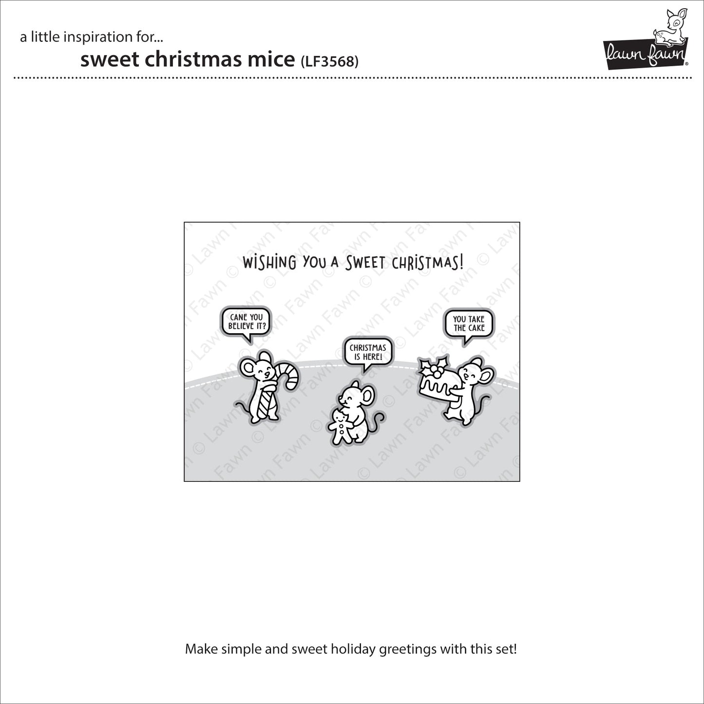 Lawn Fawn sweet christmas mice