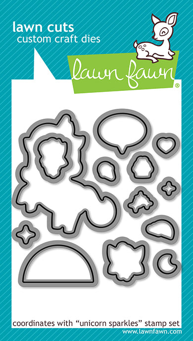 Lawn Fawn unicorn sparkles Outline Stanzen