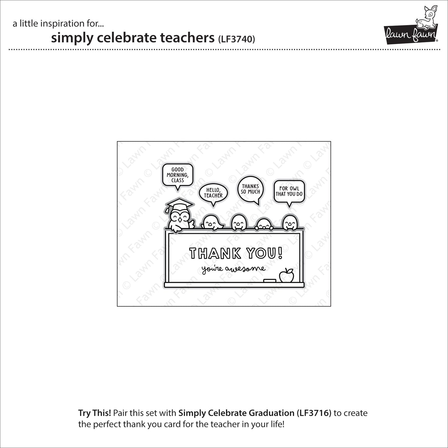 Lawn Fawn simply celebrate teachers
