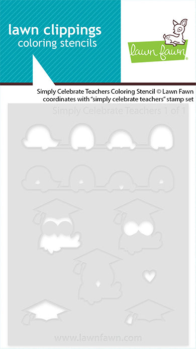 Lawn Fawn simply celebrate teachers coloring stencil