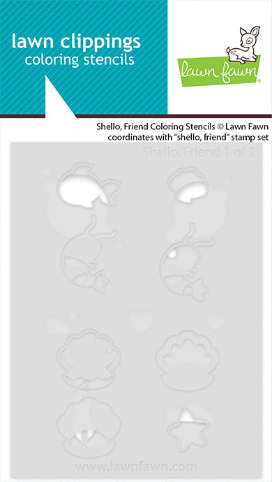 Lawn Fawn Shello, Friend Coloring Stencils
