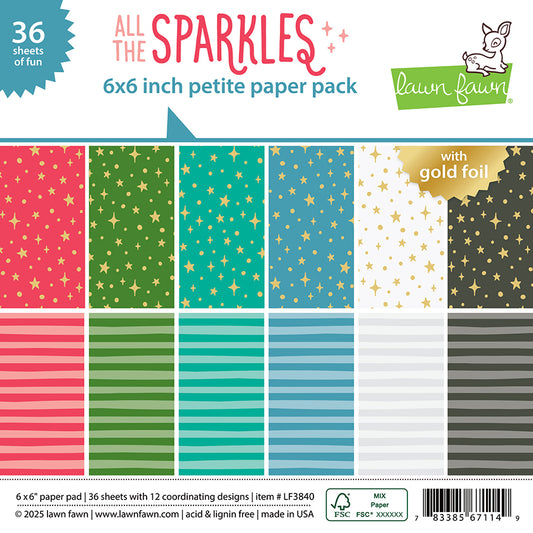 Lawn Fawn all the sparkles petite paper pack