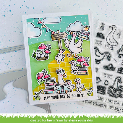 Lawn Fawn silly goose! sentiment add-on