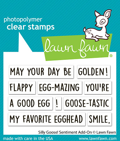 Lawn Fawn silly goose! sentiment add-on