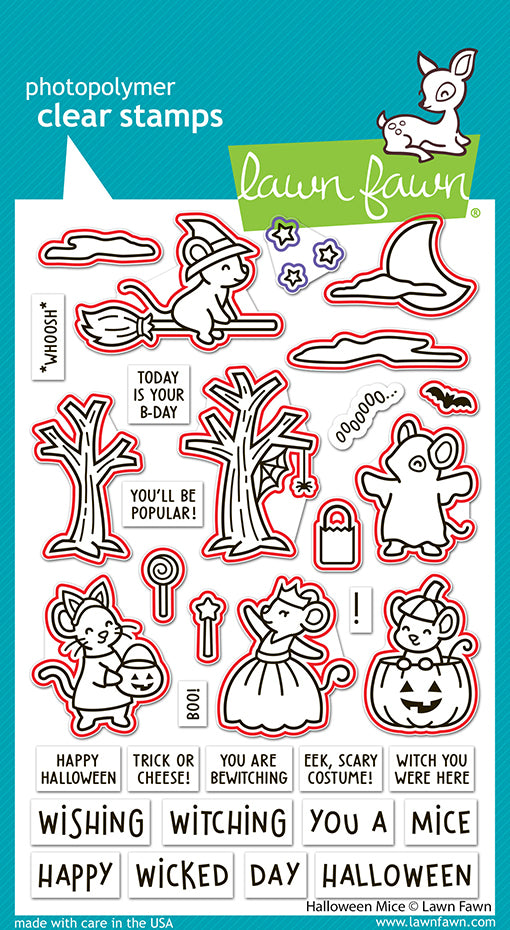 Lawn Fawn halloween mice lawn cuts