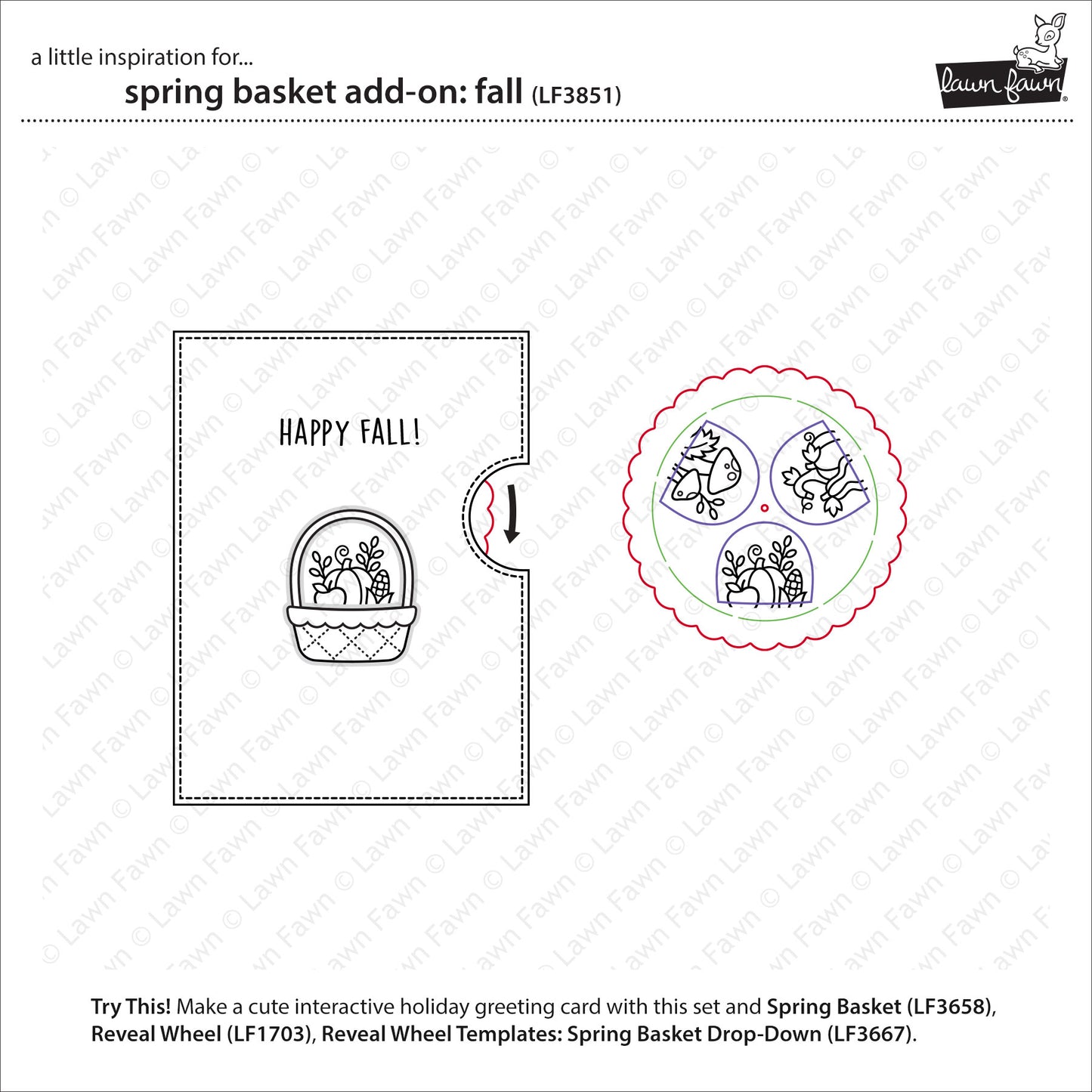 Lawn Fawn spring basket add-on: fall