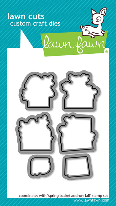 Lawn Fawn spring basket add-on: fall lawn cuts