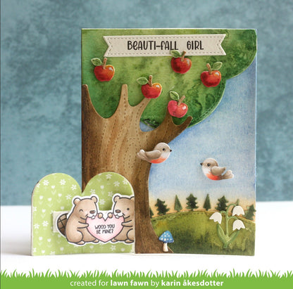 Lawn Fawn knock knock, who's there? tree add-on