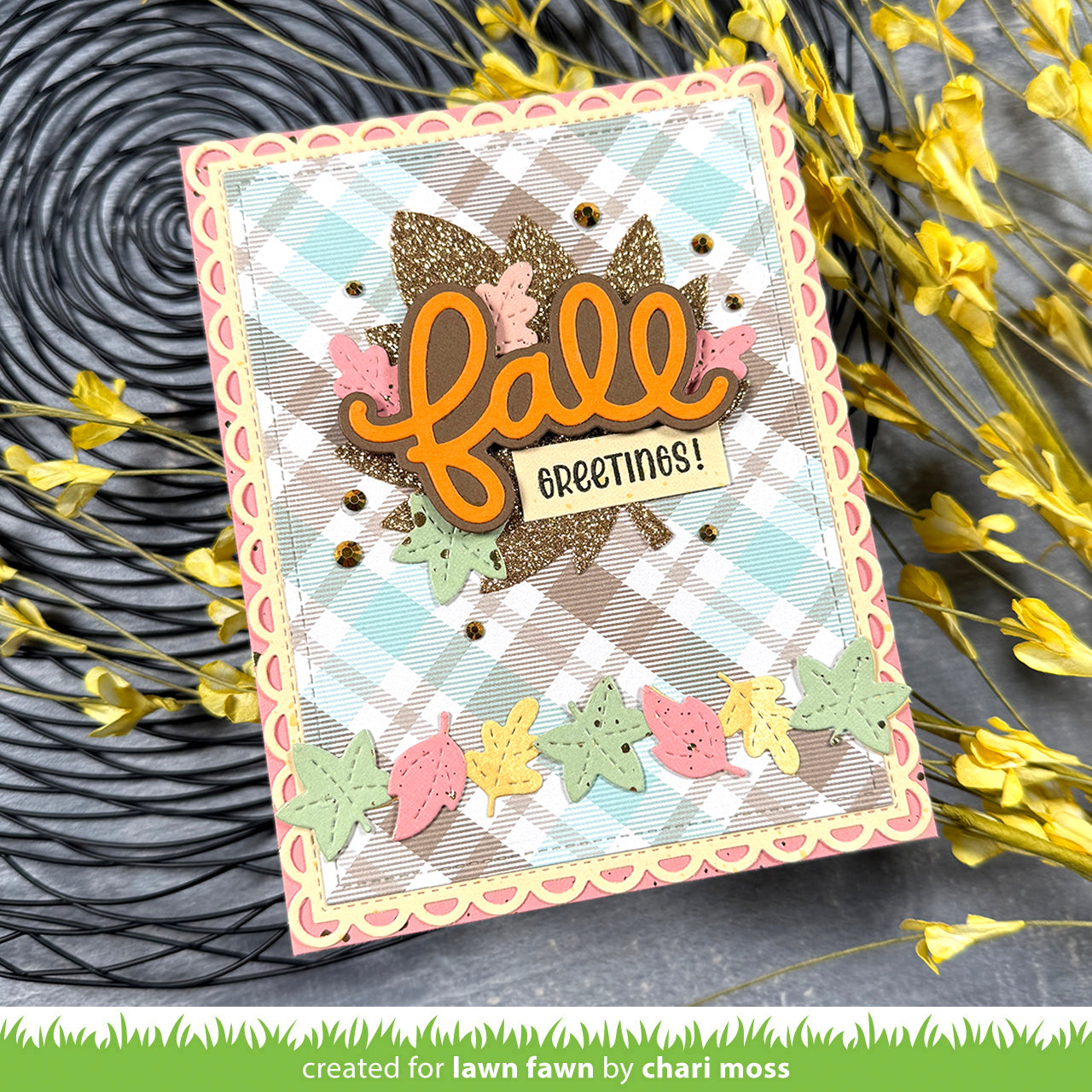 Lawn Fawn scripty fall outline add-on