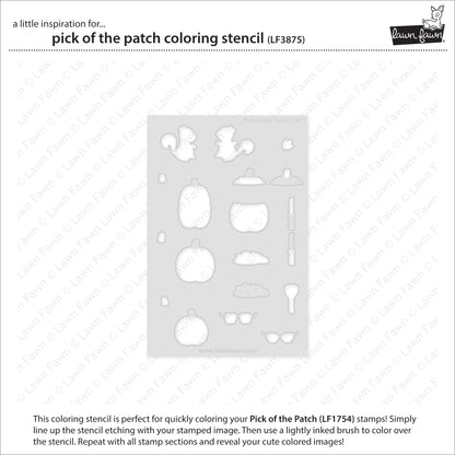 Lawn Fawn pick of the patch coloring stencil