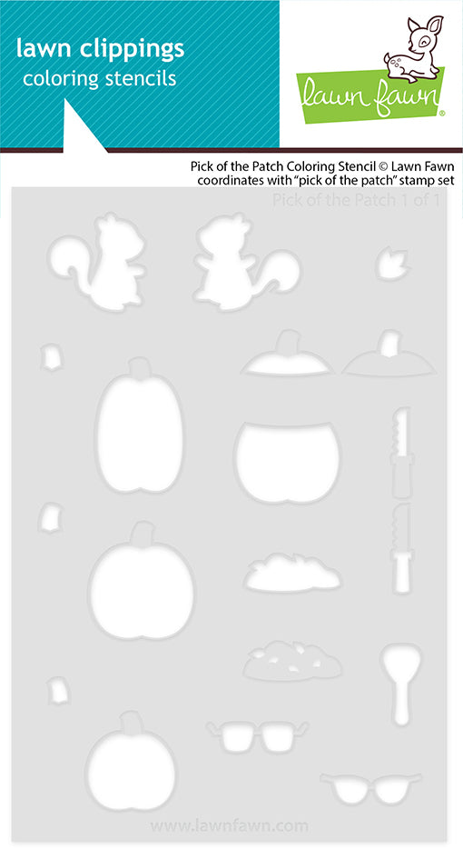 Lawn Fawn pick of the patch coloring stencil