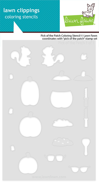 Lawn Fawn pick of the patch coloring stencil