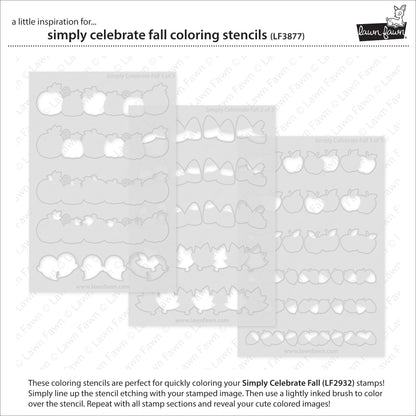 Lawn Fawn simply celebrate fall coloring stencils
