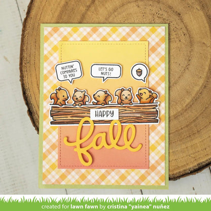 Lawn Fawn Simply Celebrate Squirrels Clear Stamp Set 3x4