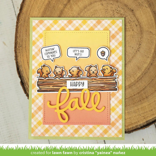Lawn Fawn Simply Celebrate Squirrels Clear Stamp Set 3x4