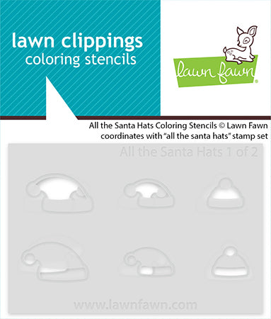 Lawn Fawn all the santa hats coloring stencils