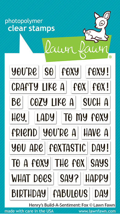 Lawn Fawn henry's build-a-sentiment: fox
