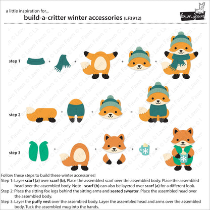 Lawn Fawn build-a-critter winter accessories