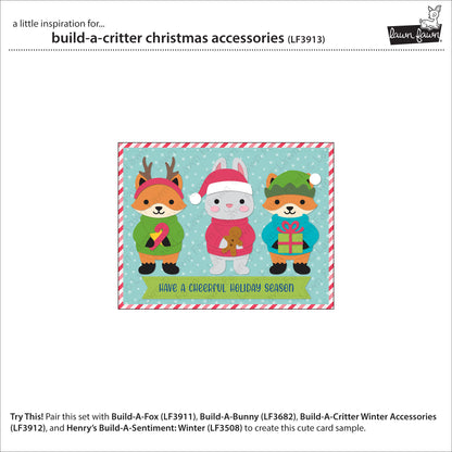 Lawn Fawn build-a-critter christmas accessories