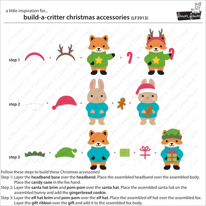 Lawn Fawn build-a-critter christmas accessories
