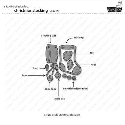 Lawn Fawn christmas stocking