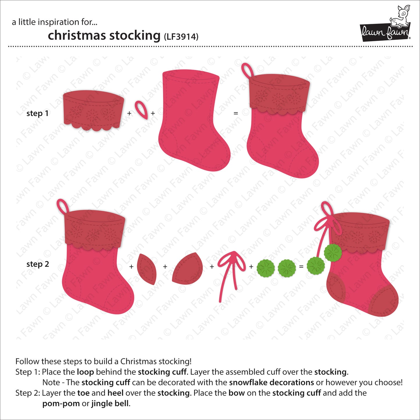 Lawn Fawn christmas stocking