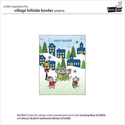 Lawn Fawn village hillside border