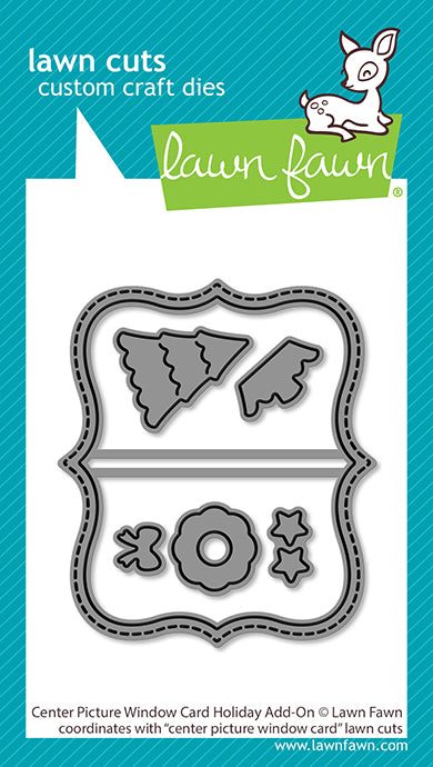 Lawn Fawn center picture window card holiday add-on